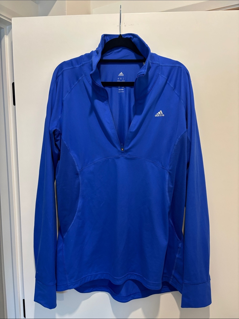 adidas Women's Royal Blue Quarter-Zip Performance Pullover
